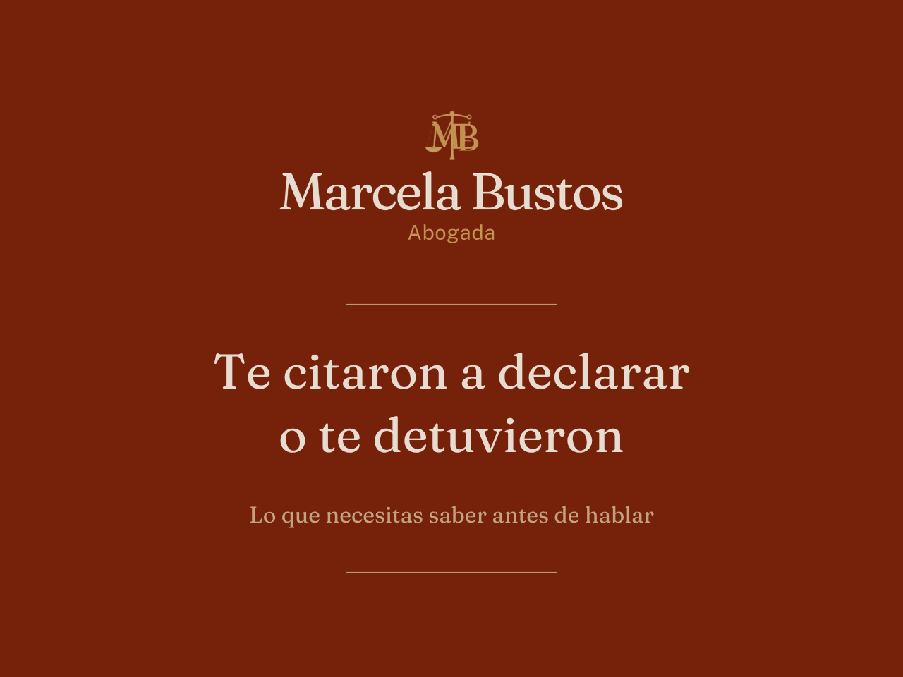 Guía: citación y detención