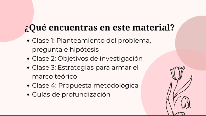 Echa a andar tu tesis con estas clases