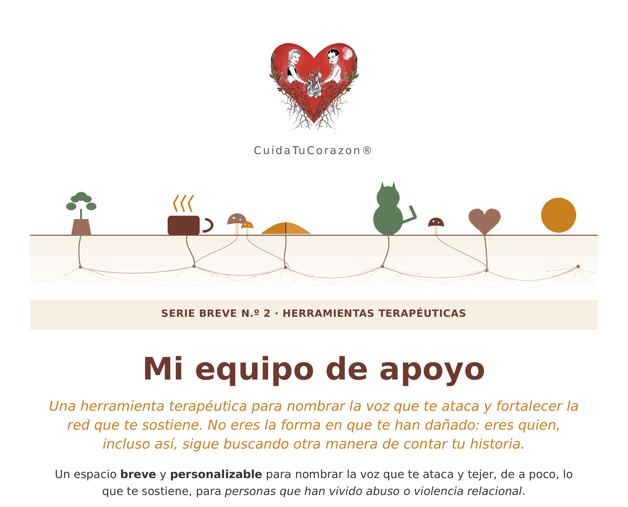 MI EQUIPO DE APOYO:  Una herramienta terapéutica breve para nombrar la voz que te ataca y fortalecer la red que te sostiene.