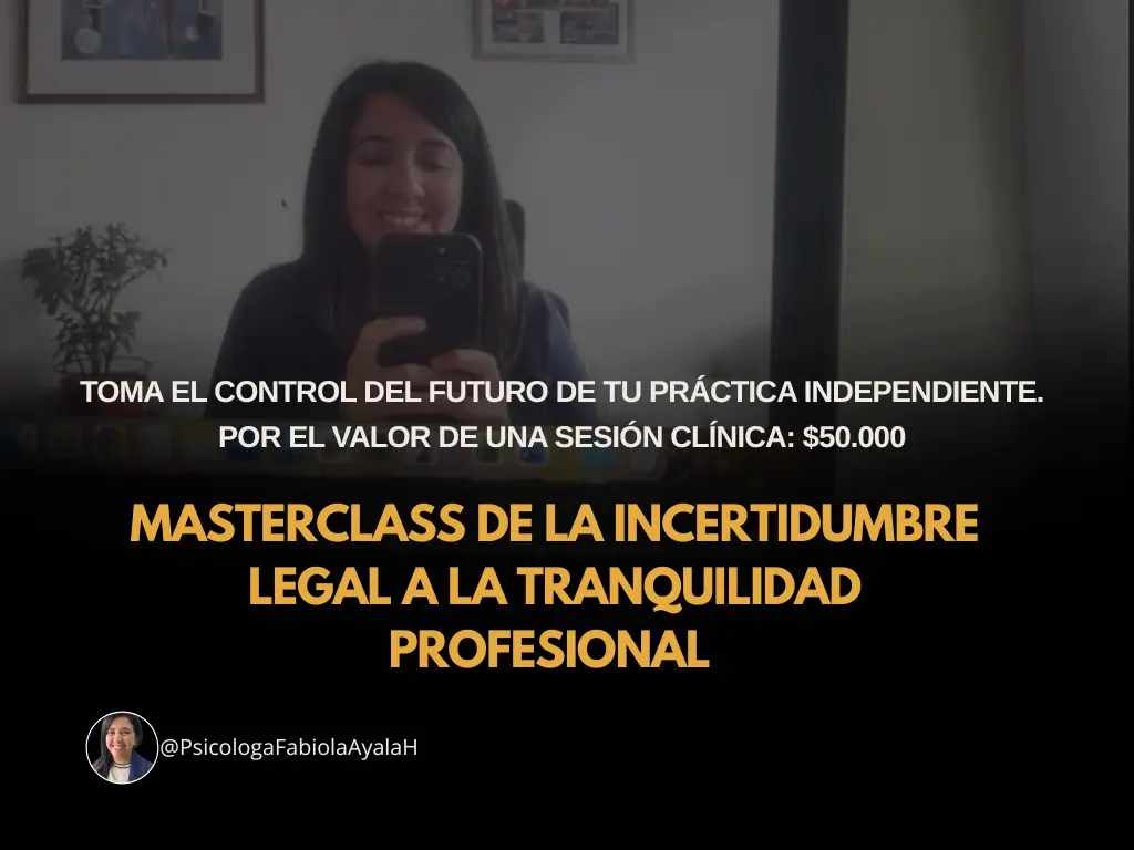 4to versión Masterclass: De la incertidumbre legal a la tranquilidad profesional en tu consulta independiente