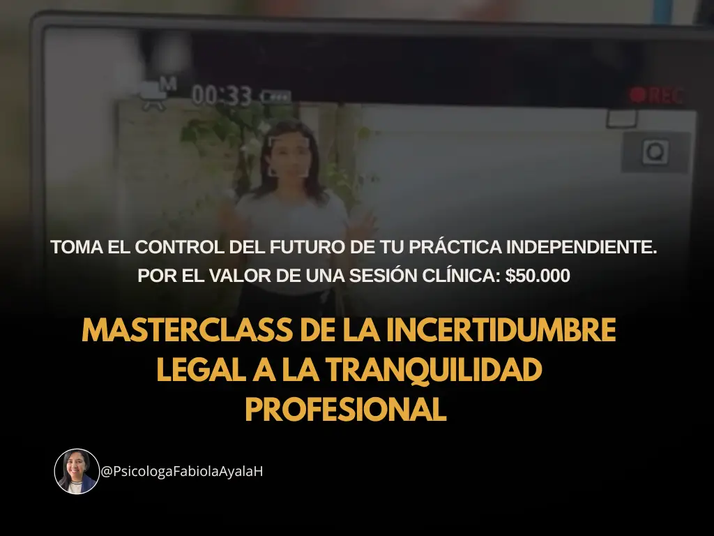 3era versión Masterclass: De la incertidumbre legal a la tranquilidad profesional en tu consulta independiente