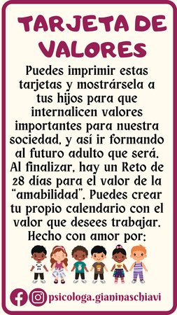 TARJETA DE VALORES
