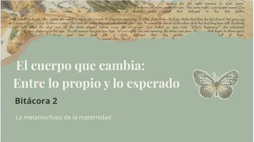 Bitácora 2: La metamorfosis de la maternidad
