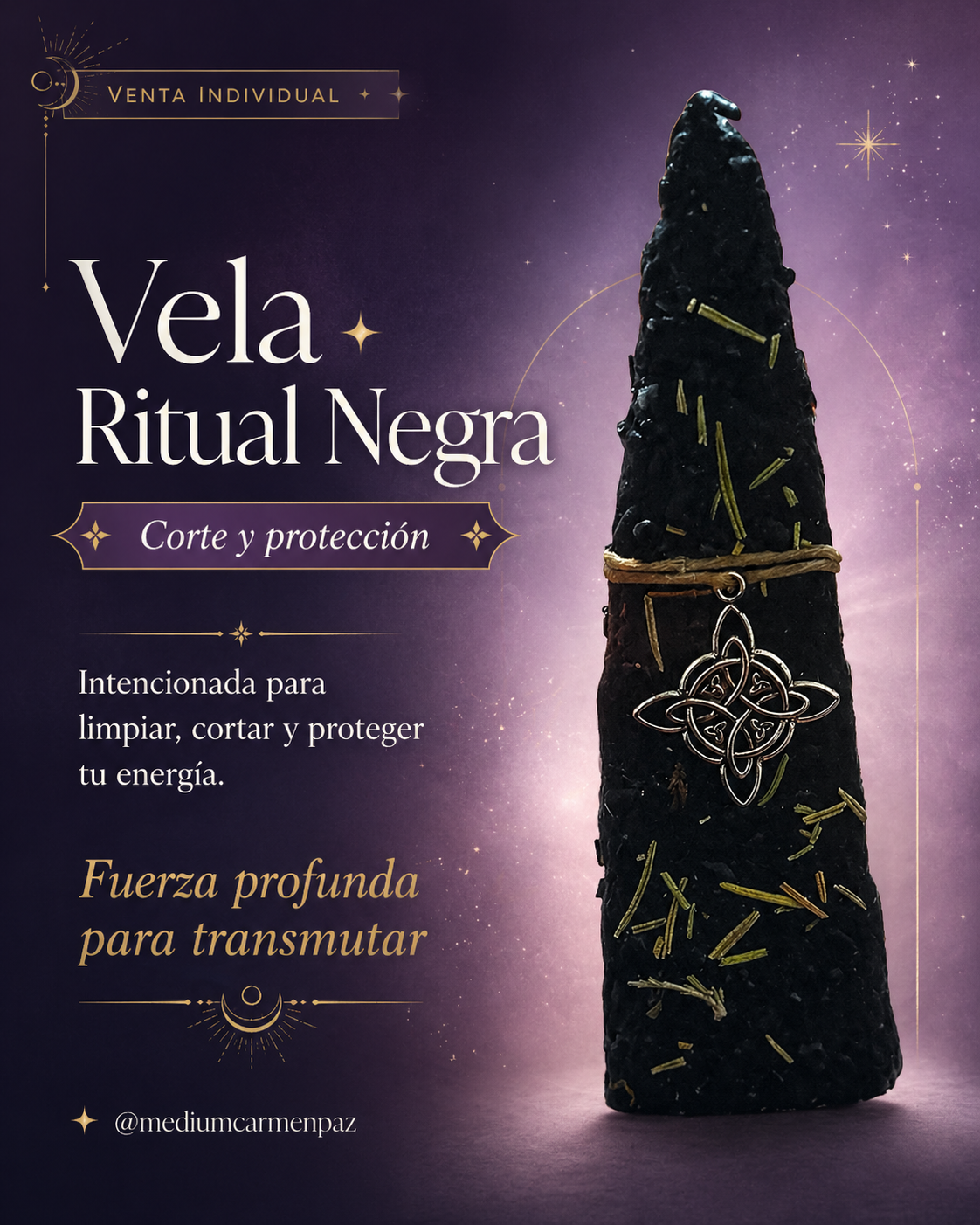 Vela Negra ritualizada corta magia