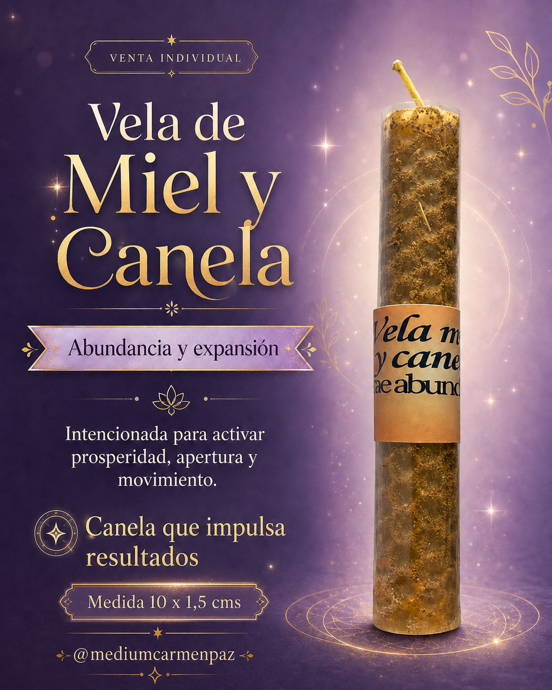Vela de Miel y Canela