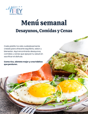 Menú semanal Desayunos, Comidas y Cenas 2