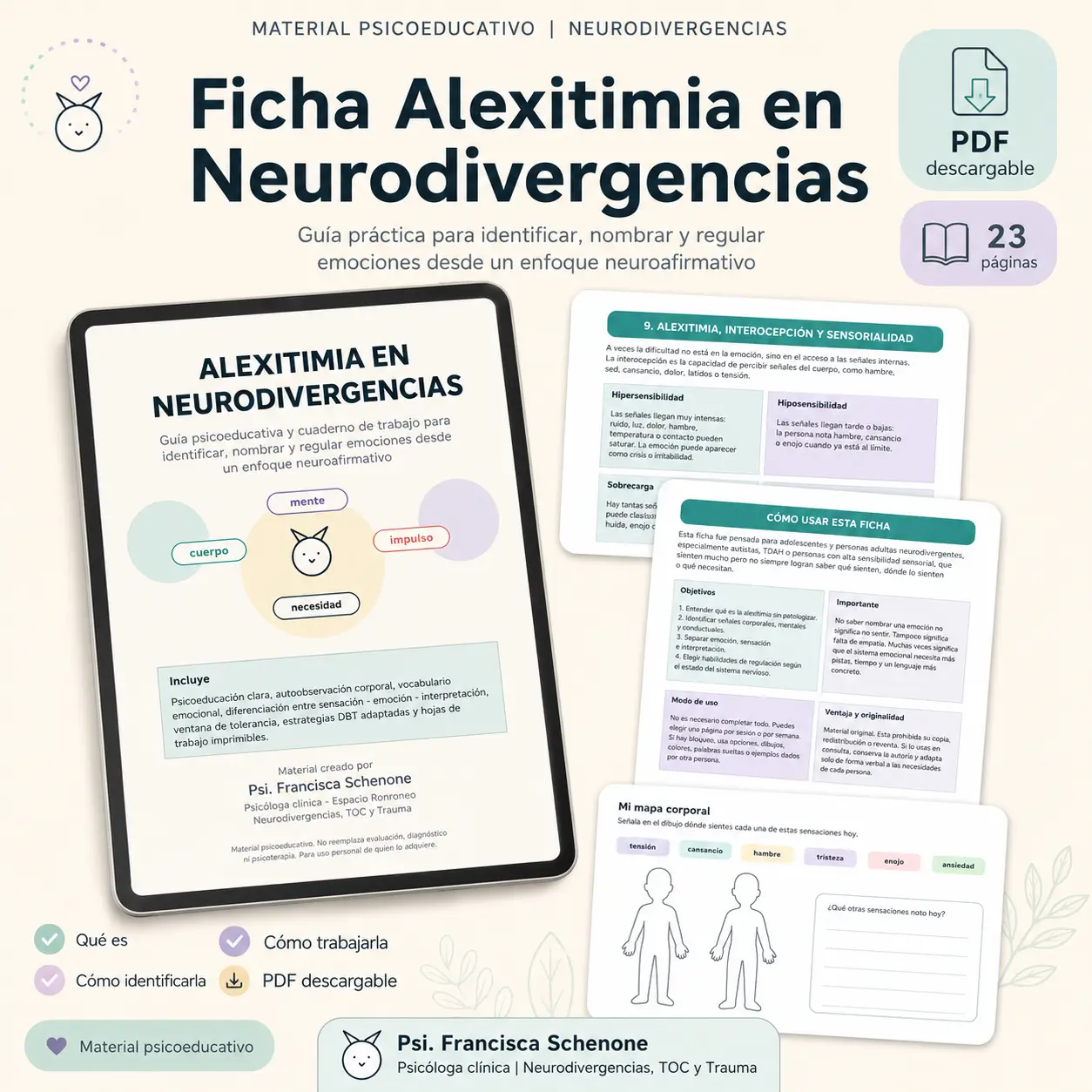 Alexitimia en neurodivergencias - guía psicoeducativa y cuaderno de trabajo