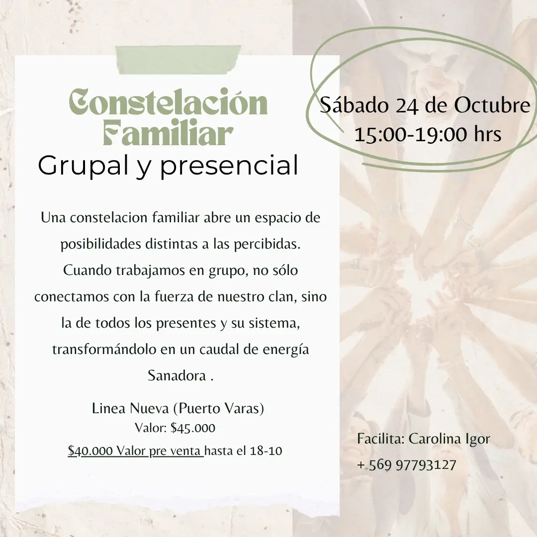 Constelaciones Familiares grupal presencial Puerto Varas