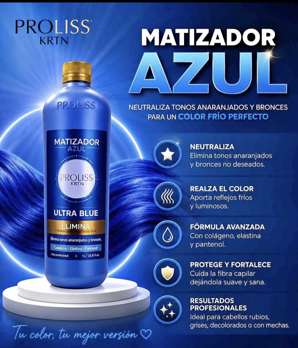 matizador azul en crema hidratante
