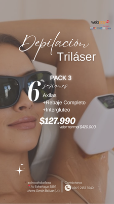 pack 3 depilacion laser