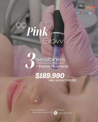 3 sesiones pink glow