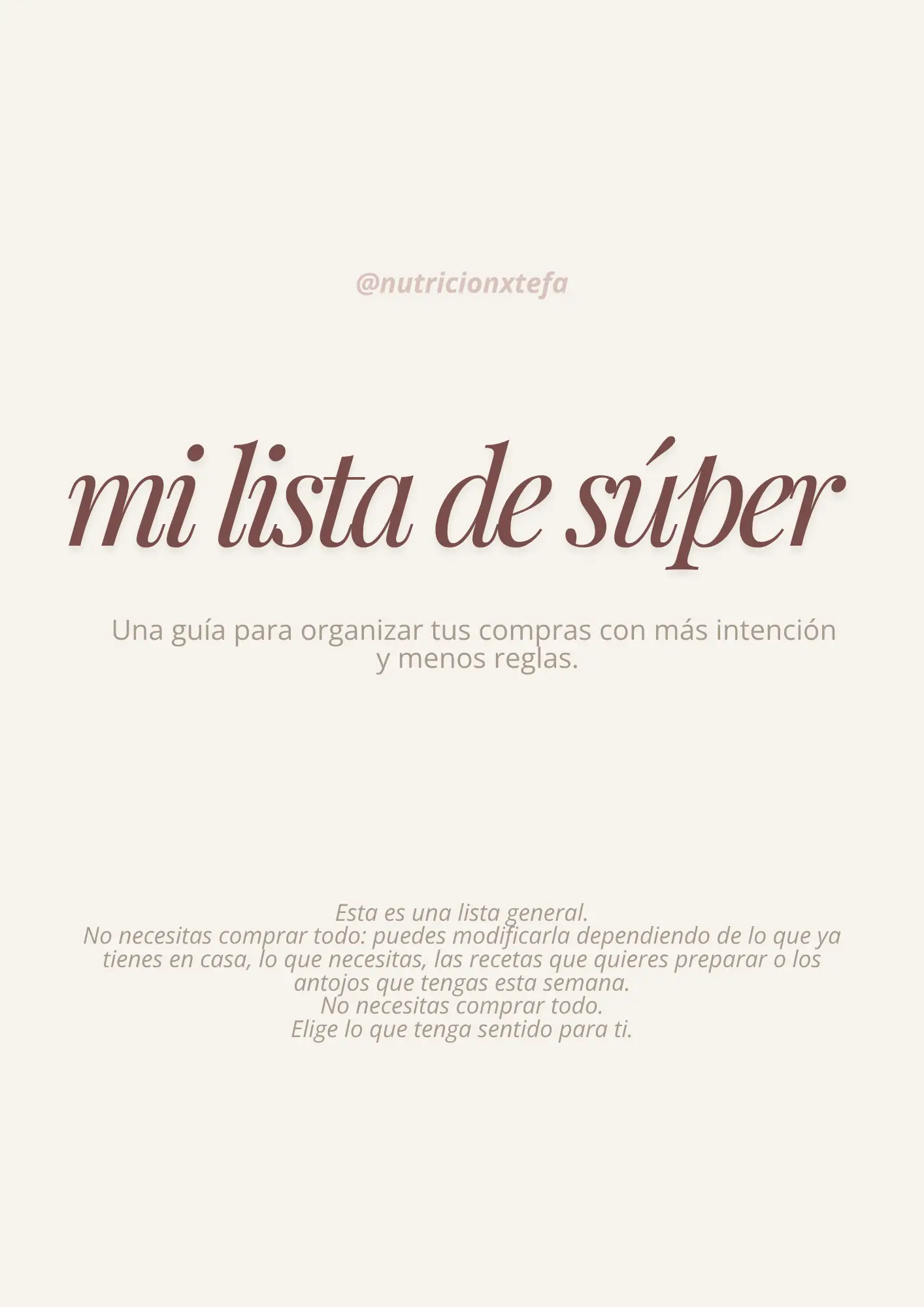 Mi lista del súper 🛒🤎