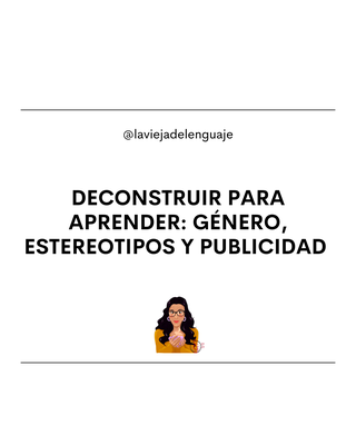 Publicidad y estereotipos de género: guías de trabajo