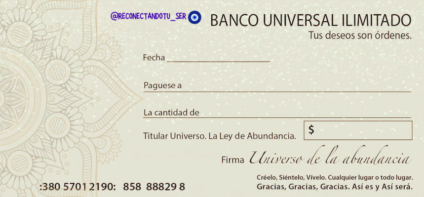 ✨ Cheque de la Abundancia ✨