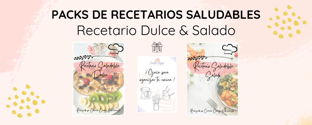 RECETARIOS SALUDABLES DULCE Y SALADO + GUÍA DE REGALO