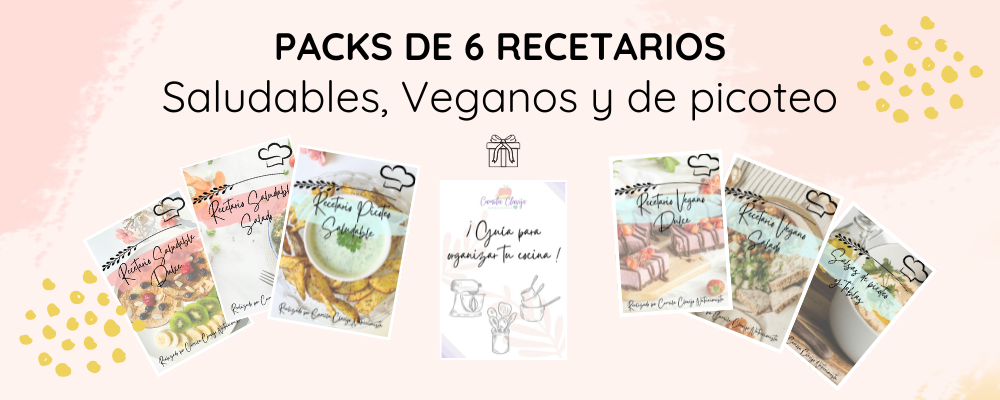 PACKS DE 6 RECETARIOS SALUDABLES + GUÍA DE REGALO