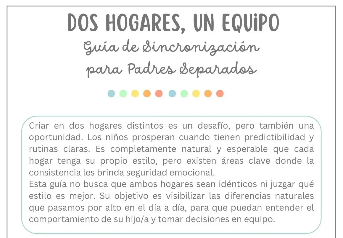 Dos Hogares, Un Equipo: Guía de Sincronización para Padres Separados